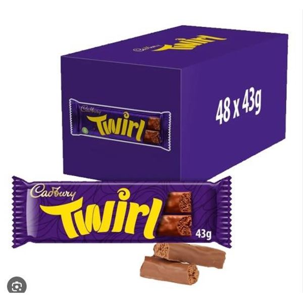 Cadbury Twirl Candy Bars 48 x 43 g