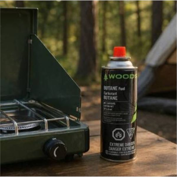 Woods Butane Fuel Canisters, 8 oz, Set of 8