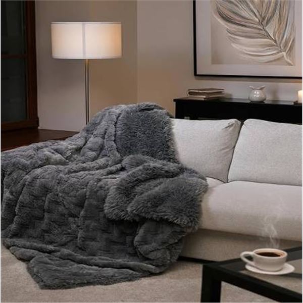 Mon Chateau Luxury Collection Blanket, Gray, Item 3805272