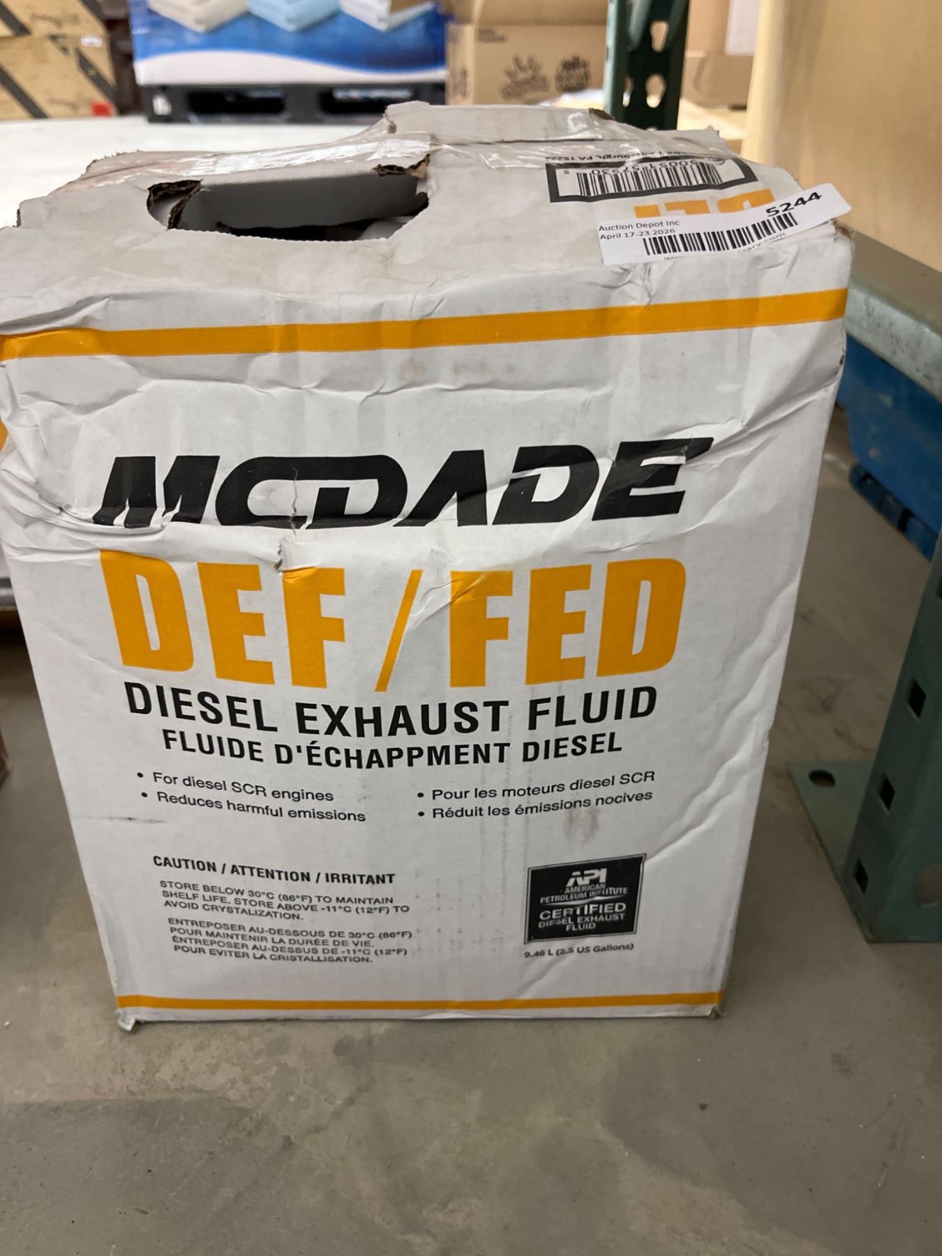 McDade Diesel Exhaust Fluid (DEF/FED), Fluid de Echappement Diesel