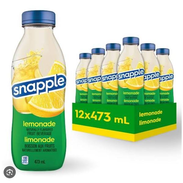 Snapple Lemonade Bottles, 12 x 473mL Set