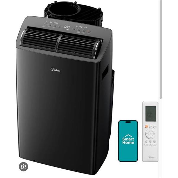 Midea Smart Portable Air Conditioner, 12,000 BTU, Room Coverage 550 Sq Ft