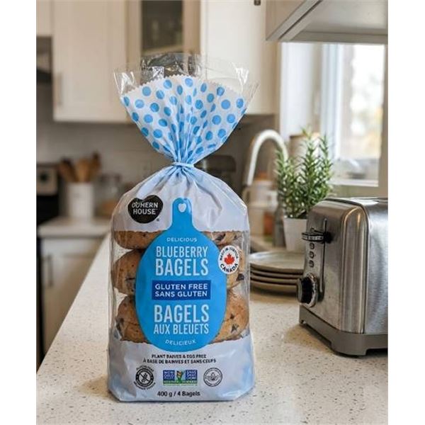 Canadian Gluten Free Blueberry Bagels 6x400g