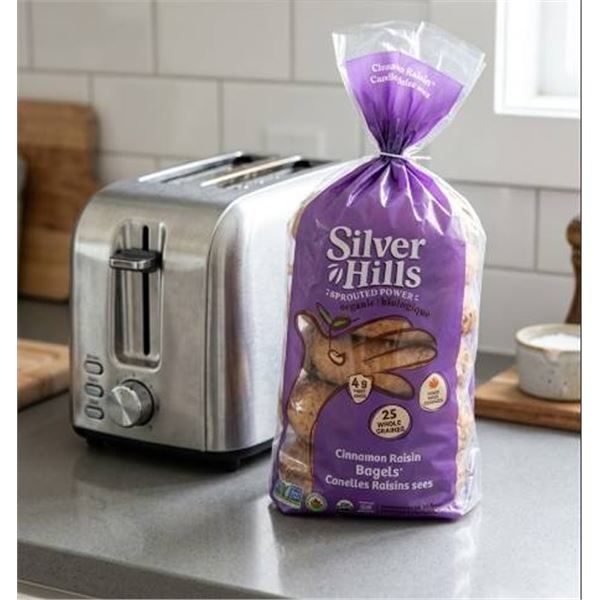 Silver Hills Sprouted Cinnamon Raisin Bagels 8x400g