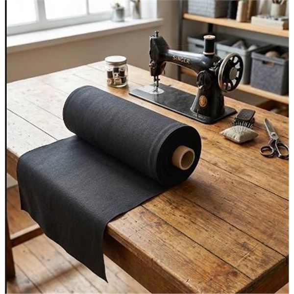 Cordley Black Fleece / Sweat shirt Textile Roll 3.78 M