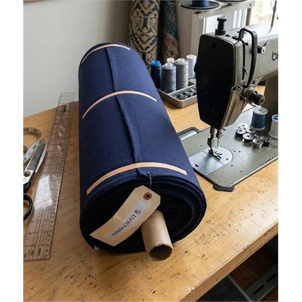 Roll of Navy Fabric, 39.4 Yards