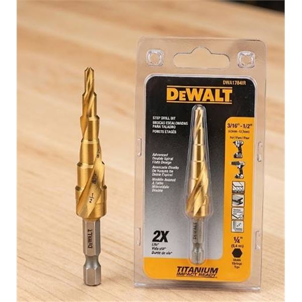 Lot of 5 - DeWalt DWADT548IR Step Drill Bit Set