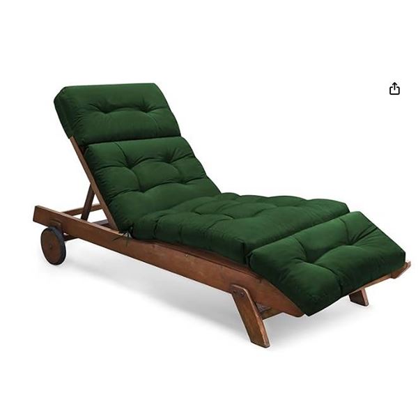 chaise lounge cushions 7" Green