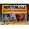Image 2 : MAXIMUM Clear Contractor Bags, 32-Pack