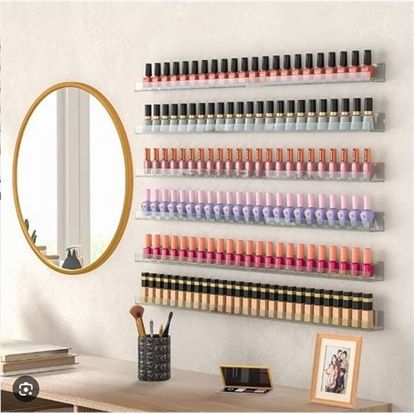 Sezanrpt Nail Polish Wall Rack 6 Pack