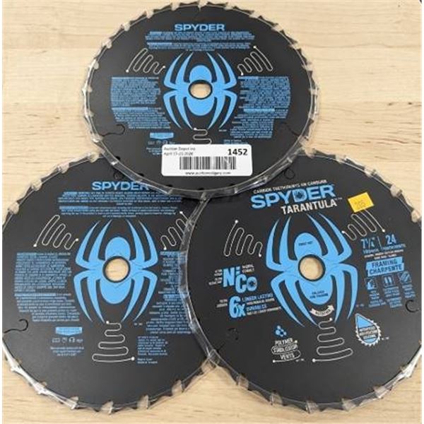 Spyder Tarantula 7-1/4" 24T Saw Blades (3)