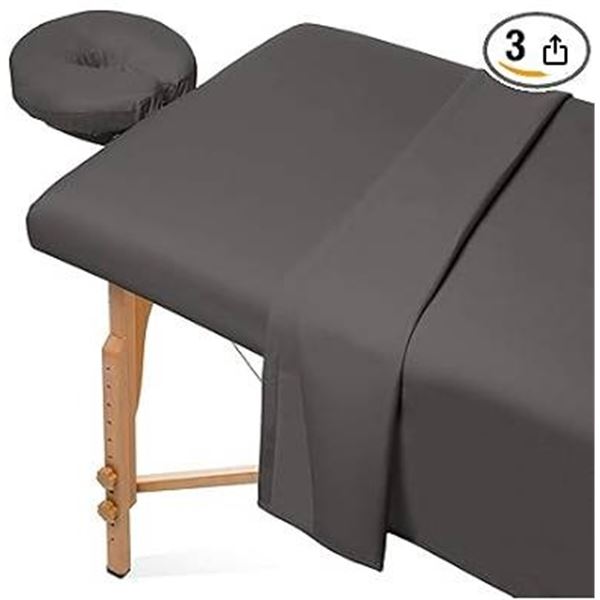 Grey Massage Table Sheet Set