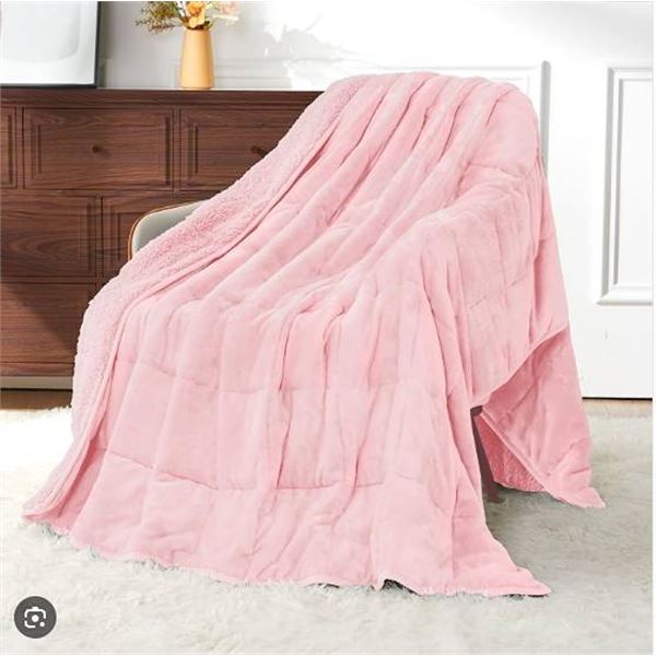 Sherpa Fleece Weighted Blanket Set