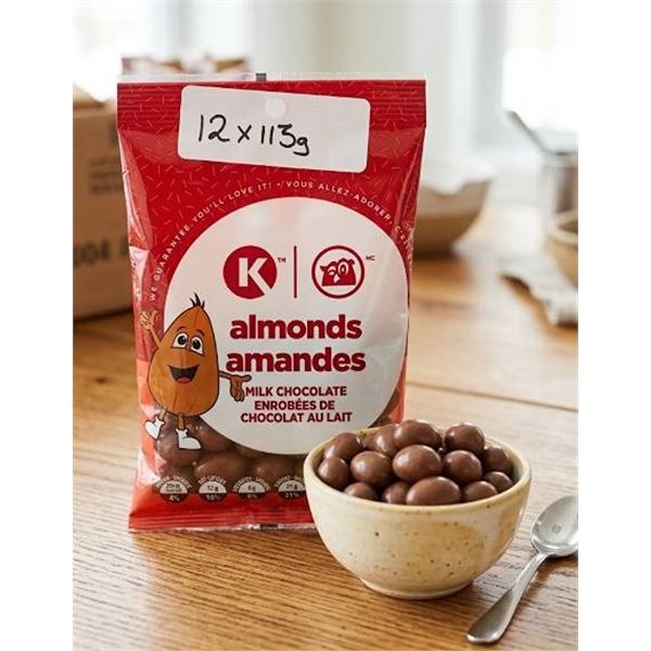 CIRCLE K Almonds amandes 113g, milk chocolate