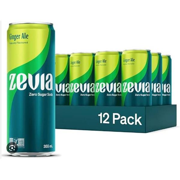 Zevia Ginger Ale 12-Pack 355ml Cans