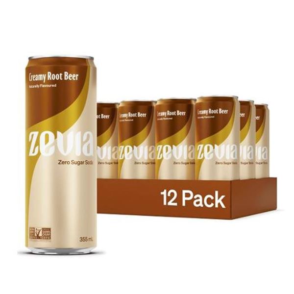 Zevia Creamy Root Beer 12-Pack, 355ml Cans