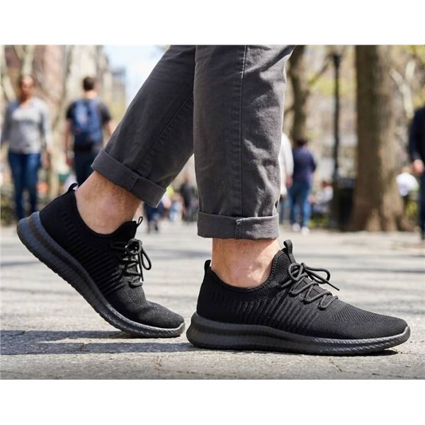 Mens Black Athletic Shoes, Size12Â