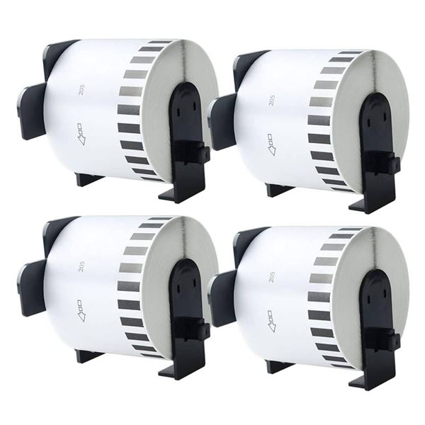 AOMYA DK-2205 Compatible Label Tape, 62mm (2-3/7 Inch), 4-Pack
