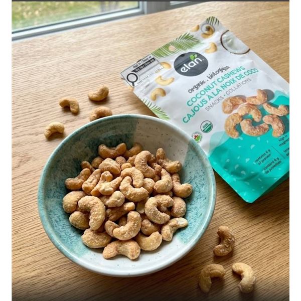 Elan Coconut Cashews â€“ 8 x 160g â€“ OrganicÂ