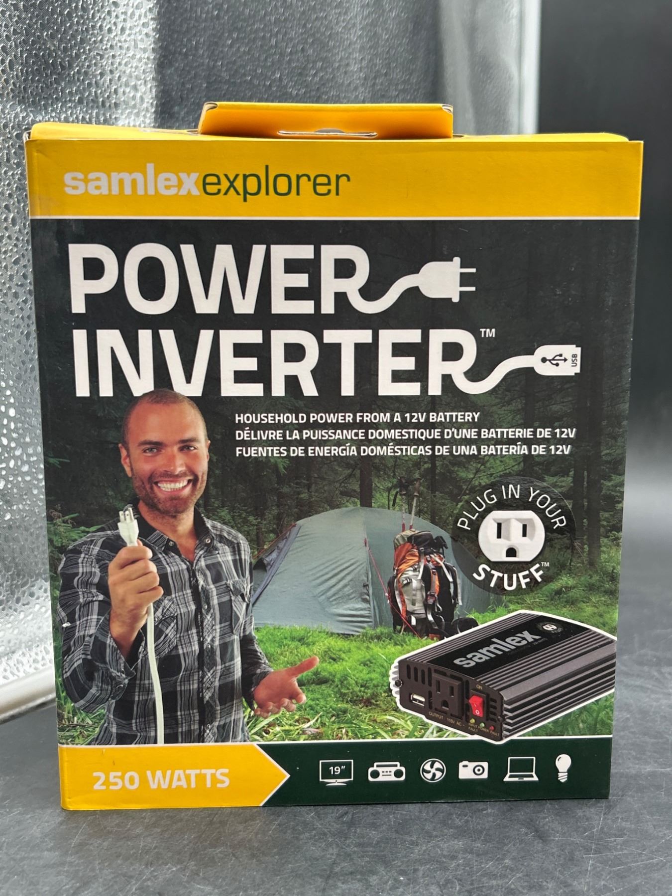 Samlex Explorer 250-Watt Power Inverter With 12V Battery Connection