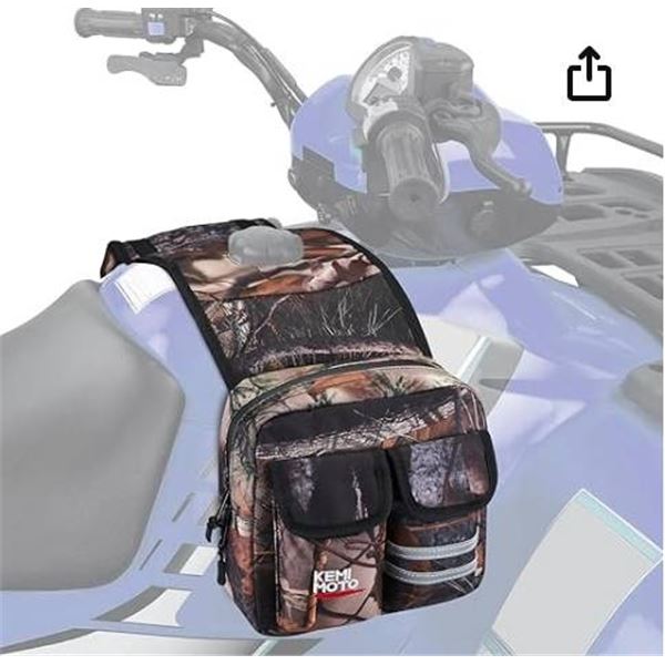 KEMIMOTO ATV Tank Bag Waterproof Cooler Motorcycle Saddle Bag Compatible with Most Powersports 4 Whe