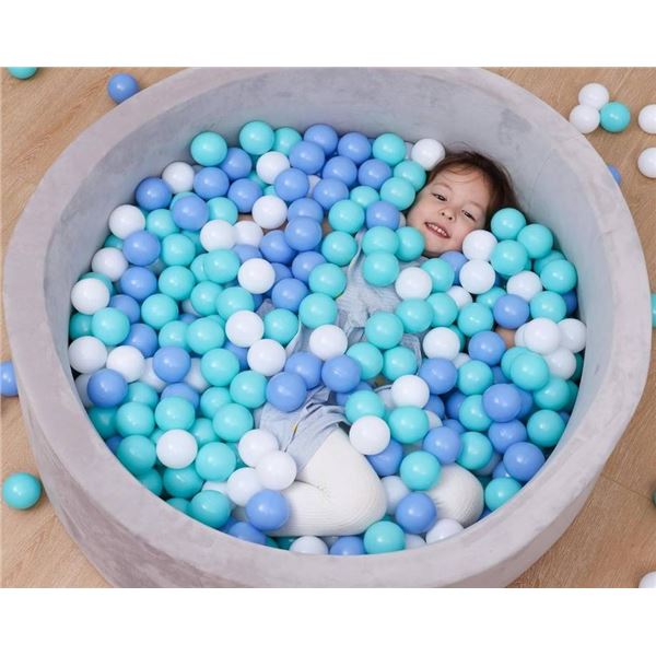 MoonxHome MH-IN-301US Toy Balls, 100 Pieces, White/Green/Blue **Balls Only**