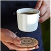 Image 1 : 12 Pc Cork Coasters with Metal Holder