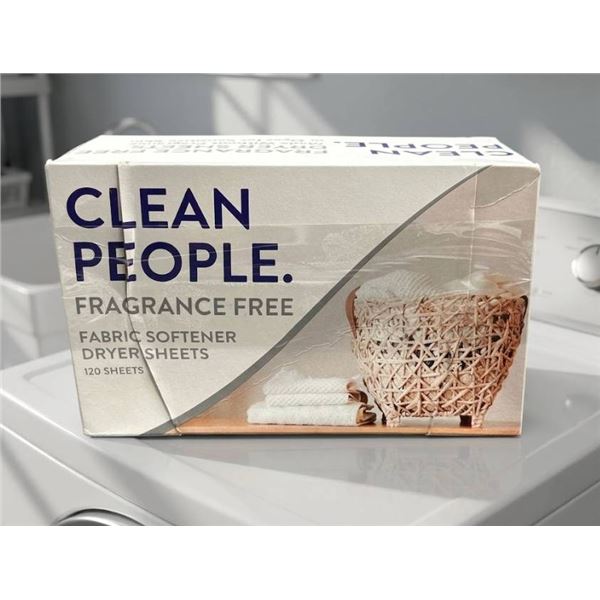 Clean People Fragrance Free Fabric Softener Dryer Sheets - 120 Count