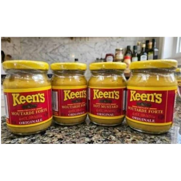 Keen's Prepared Hot Mustard Original 4 Jars 100ml Each
