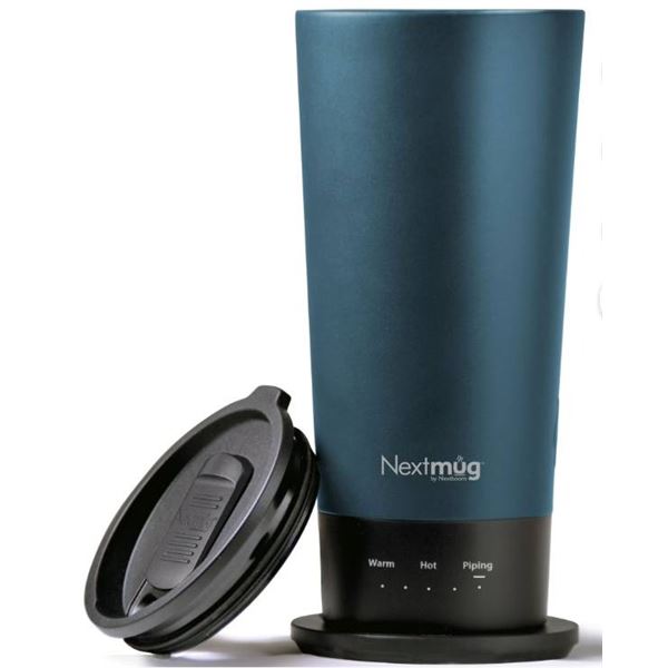 Nextmug Go - Temperature-Controlled, Self-Heating Travel Mug (Slate Blue - 16 oz.)