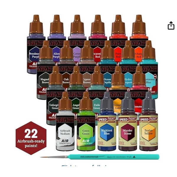 Warpaints Air Most Wanted Paint Set, 22 Airbrush Colours
