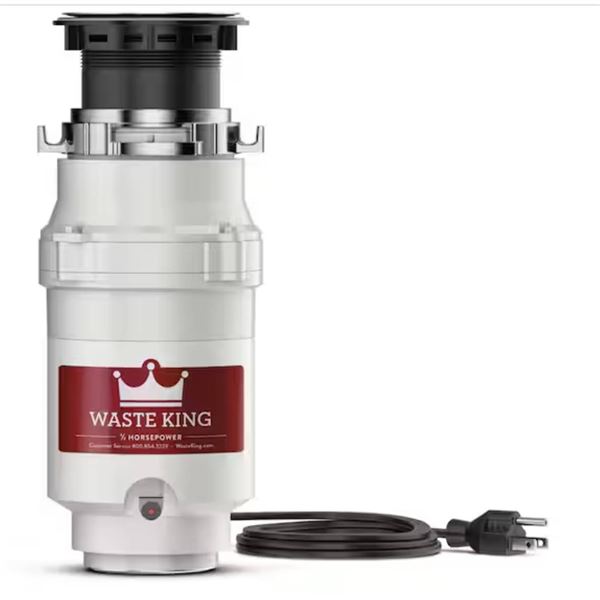 Waste King L-1001 Garbage Disposer, 1/2 HP