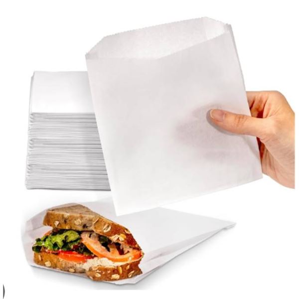 6x2x9 Inch Large Dry Wax Sandwich Bags, Case of 1000
