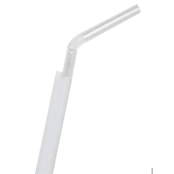 Lot of 9 Boxes - Touch 92-598 Jumbo Flexible Straws Individually Wrapped, 400 Count per Box