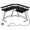 Image 1 : Seven Warrior GD005-BK58-B-SR Gaming Desk With Power