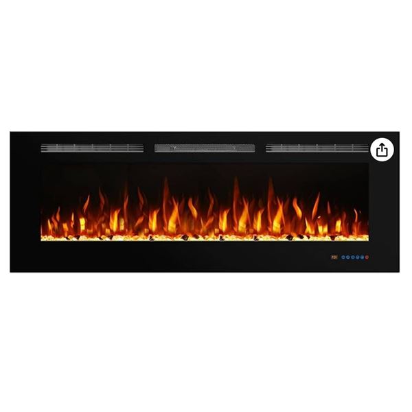 Royal Slim42 Electric Fireplace, 42-Inch, 1500W, Black **May Vary Slightly From Stock Photo**