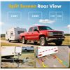 Image 2 : Dual RV Backup Camera System: 7" Monitor with Split Screen No Lag Easy Installation Plug and Play HD