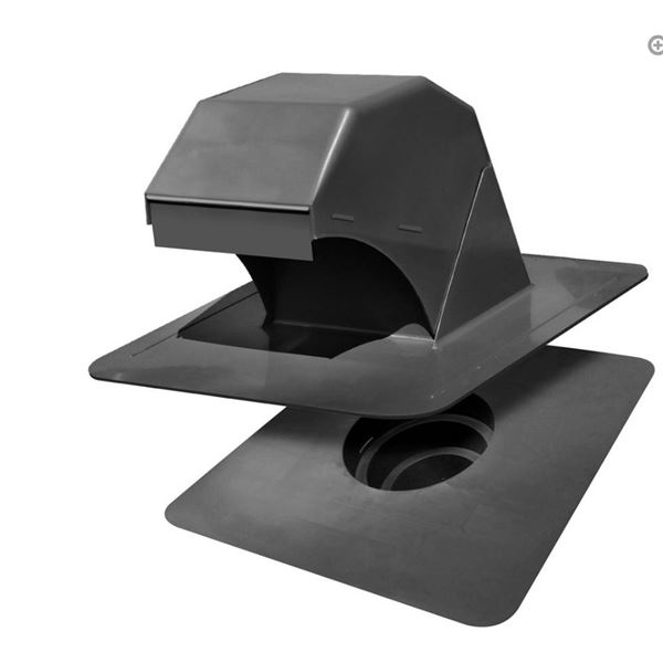 DurafloÂ Gooseneck Bathroom Exhaust Vent with Collar