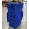 Image 1 : ot of 4 - Stackable Plastic Storage Bins With Lids