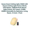 Image 4 : Govee Smart Ceiling Light, 12-Inch RGBIC LED Square Ceiling Light Fixture with App Control