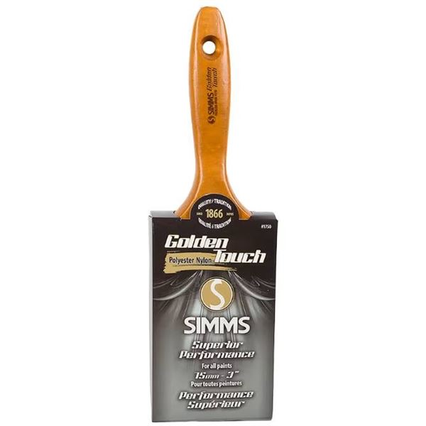 Simms Golden Touch Polyester Nylon Paint Brushes - Lot of 5