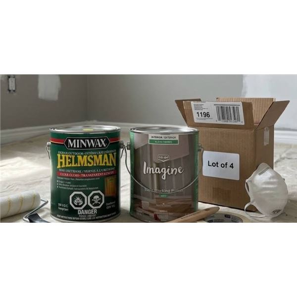 Minwax Helmsman Spar Urethane, Co-op Imagine Primer, and Dust Masks Bundle