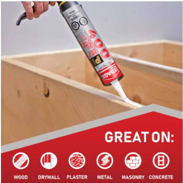 LePage PL 400 Subfloor & Deck Construction Adhesive, Lot of 14