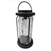 Image 1 : Decorative Solar-Powered Lantern With Glass Panels and Metal Frame