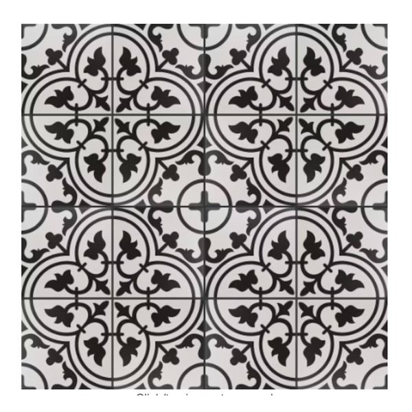 19 pcs Ceramic Wall Tiles With Black and White Pattern