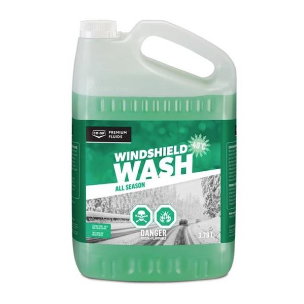 Windshield Washer Fluid, All-Season, Lot of 4, Approx. 3.78 L Each