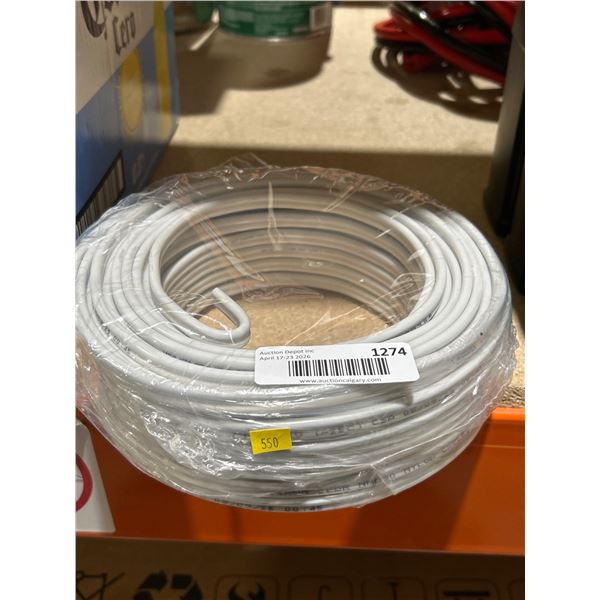 NMDI 90 Nylon Cable, 2 CDR, 14 Gauge, White Electrical Wire