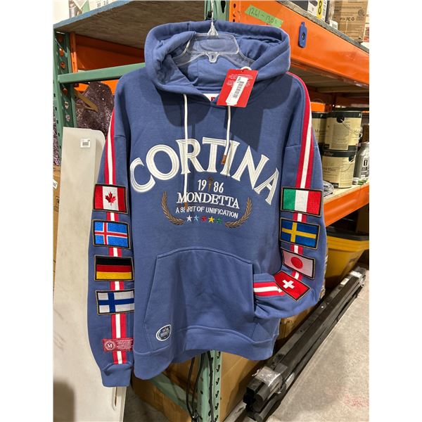 Mondetta Cortina Hoodie 1986 XL with International Flag Patches