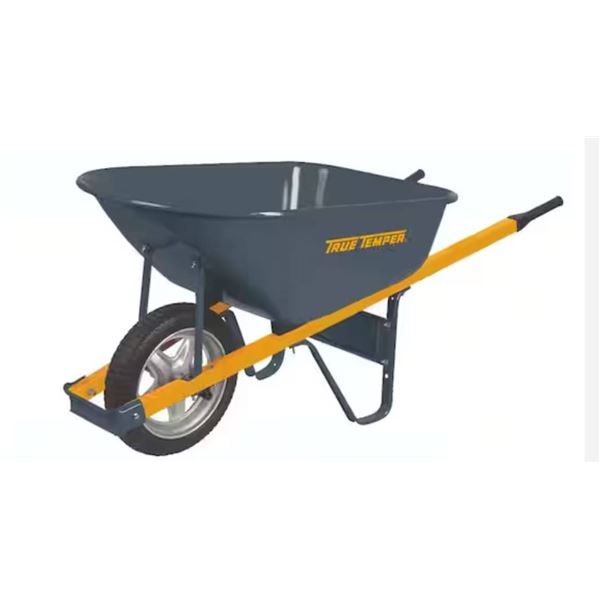 True Temper 83984 6 Cu. Ft. Poly Tray Wheelbarrow SetÂ  ***Colors May Vary***