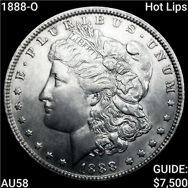 1888-O Hot Lips Morgan Silver Dollar CHOICE AU